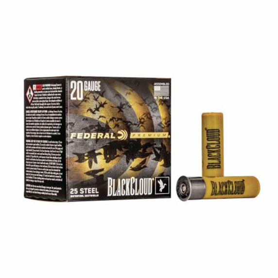 Federal 20 Gauge 3" oz. 1350 FPS Black Cloud FS Steel Waterfowl Loads Box Image
