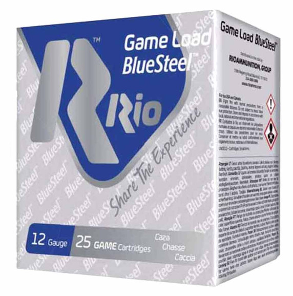 Rio BlueSteel 36, 12 Gauge 2 3/4" 1 1/4oz 1310FPS Game Loads Box Image