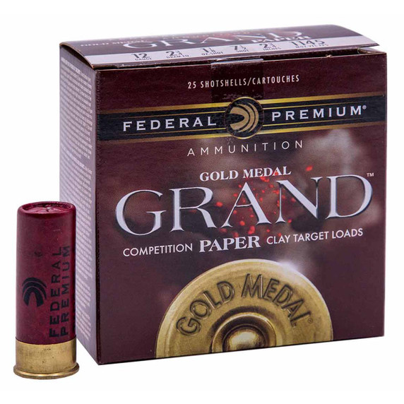 12 Gauge 1 1/8oz 1145FPS Grand Gold Medal Target Load, Case of 250