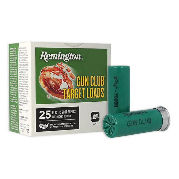 Remington 12 Gauge 2 3/4" 1oz 1185FPS Gun Club Lead Target Shotgun Loads