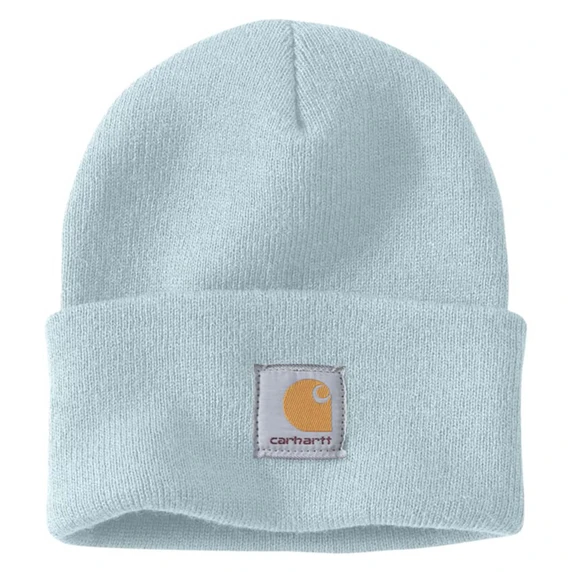 Carhartt Knit Cuffed Beanie Image in Early Fog