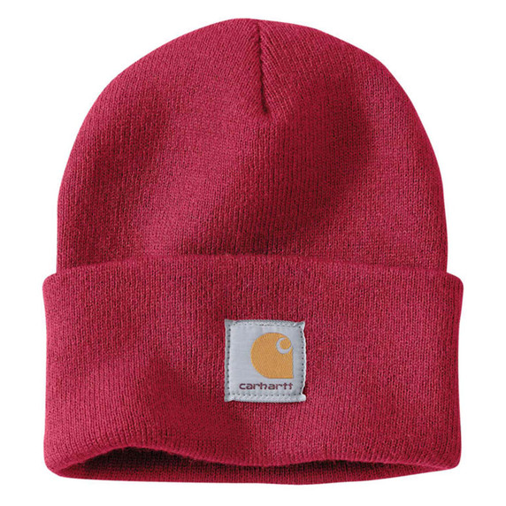 Carhartt Knit Cuffed Beanie Image in Industry Red