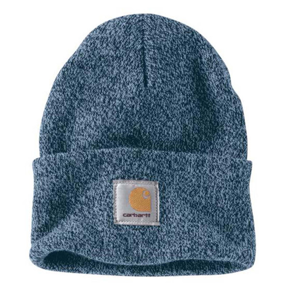 Carhartt Knit Cuffed Beanie Image in Night Blue-Alpine Blue Marl
