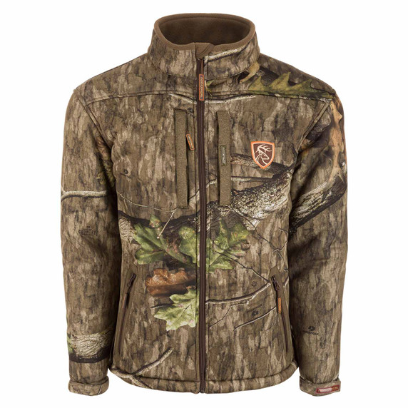 Drake Silencer Full Zip Jacket with Agion Image in Mossy Oak Country Roots