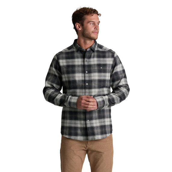 Image of the Kuhl Law Flannel Long Sleeve Shirt in Black Olive.