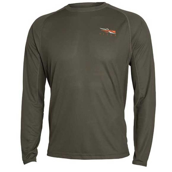 Sitka Core Lightweight Crew Long Sleeve Image in Pyrite