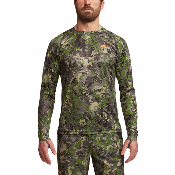 Image of front of  Sitka Core Lightweight Long-Sleeve Crew.