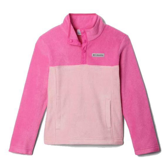 Youth Steens Mountain 1/4-Snap Fleece Pullover Image in Pink Orchid Pink Ice