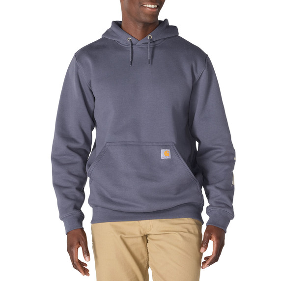 Carhartt Loose Fit Midweight Logo-Sleeve Graphic Hoodie Image in Super Storm