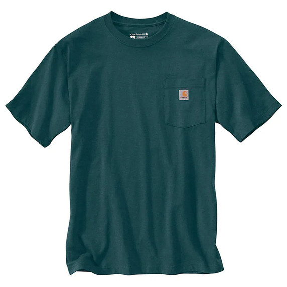 Carhartt Loose Fit Heavyweight Pocket Short Sleeve T-Shirt - Greenstone Heather