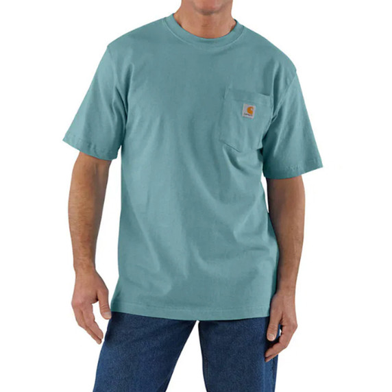 Carhartt Loose Fit Heavyweight Pocket Short Sleeve T-Shirt - Summer Blue Heather