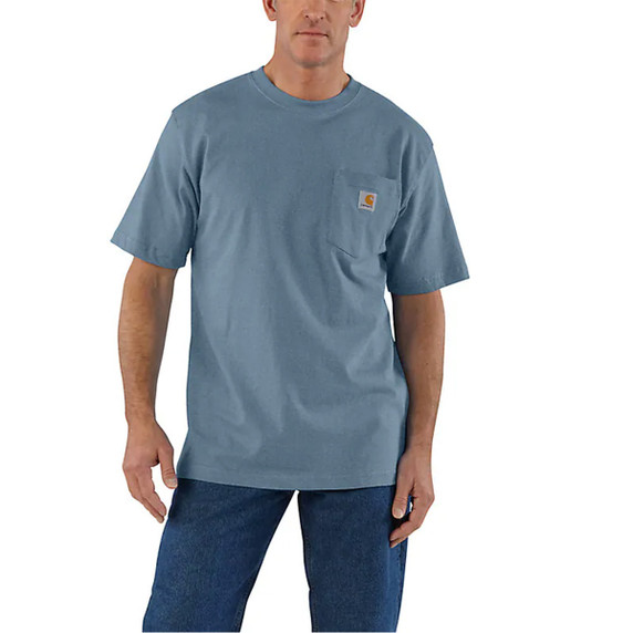 Carhartt Loose Fit Heavyweight Pocket Short Sleeve T-Shirt - Thundercloud Heather