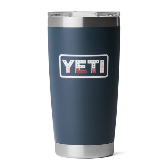 Yeti Rambler 20 oz. Tumbler with MagSlider Lid Image in Navy/Badge