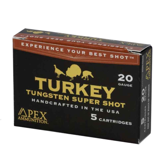 20 Gauge 2 3/4" 1 3/8 oz 1175FPS Turkey Tungsten Super Shot, Box of 5
