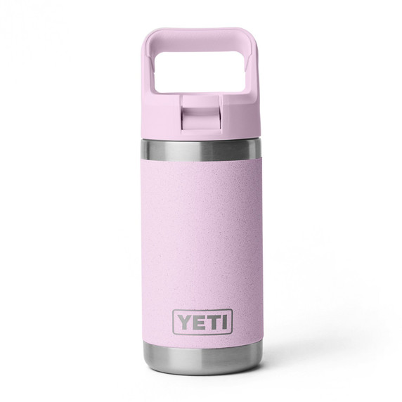 Yeti Rambler Jr. 12 oz. Kids' Water Bottle with Color-Matched Straw Cap Image in Cherry Blossom