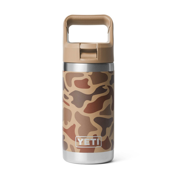Yeti Rambler Jr. 12 oz. Kids' Water Bottle with Color-Matched Straw Cap Image in Wetlands Camo