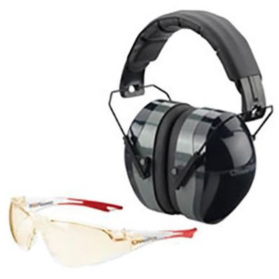 Champion Passive Hearing Protection With Amber Eye Protection image in Black