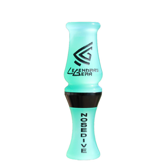 Image of the Legendary Gear Nose Dive Double Reed Duck Call in Jade