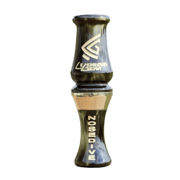 Legendary Gear Nose Dive Double Reed Duck Call - Venom Green/Orange Pearl