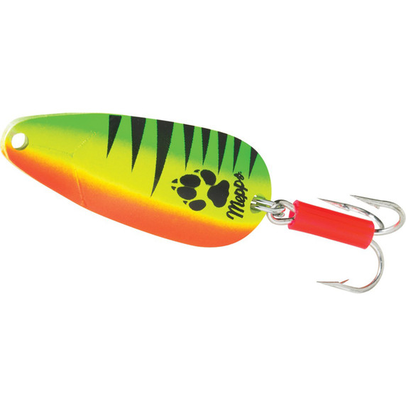 Mepps Little Wolf With Treble Hook Fishing Lure image in Hot Fire Tiger