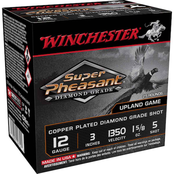 12 Gauge 3" 1 5/8oz 1350FPS Super Pheasant Upland  Game Load, Case of 250