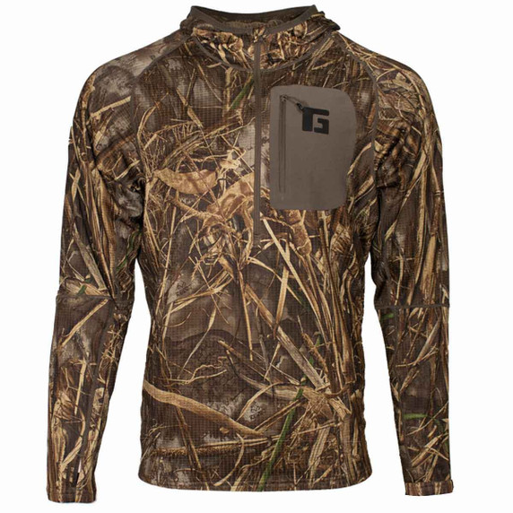 Rogers Elite Heavy Grid Hoodie Image in Realtree Max 7