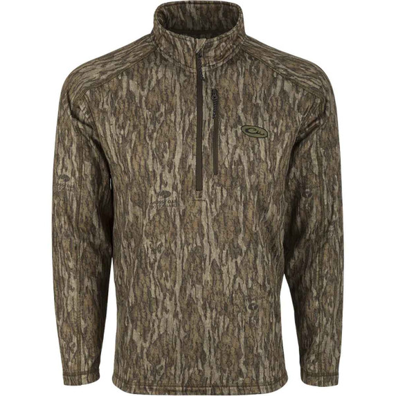 Drake Breathelite 1/4 Zip Camo Pullover - Mossy Oak Bottomland