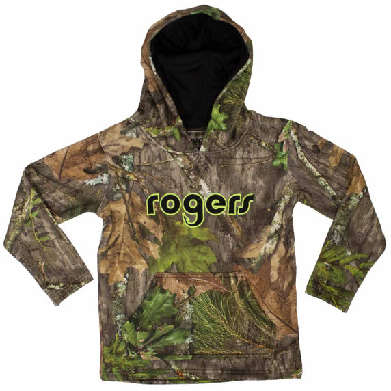 Rogers Kids Camo Pinnacle Hoodie image in Country DNA-Black-Green