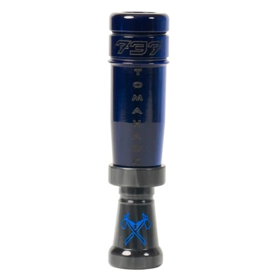 Product Image of the 737 Flat Blue Pearl/Black Pearl Tomahawk Cutdown Duck Call.