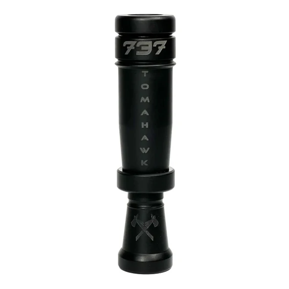Product Image of the 737 Flat Black Tomahawk Cutdown Duck Call.