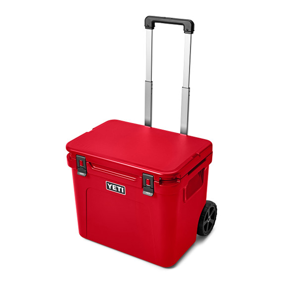 Yeti Roadie 60 Wheeled Cooler Image in Rescue Red