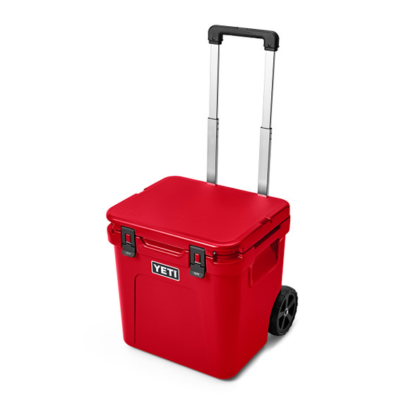 Yeti Roadie 48 Wheeled Cooler Image in Rescue Red