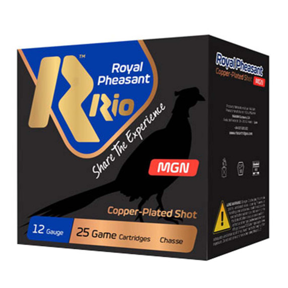 Rio Ammunition 12 Gauge 1 3/8oz 1300FPS 40 MGN Royal Pheasant Copper-Plated Shot Box Image