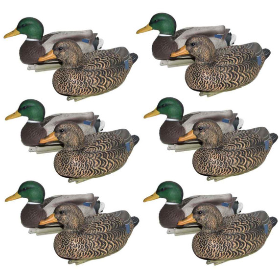 Mallard Mayhem Duck Floater EVA Painted Decoys, 12 Pack