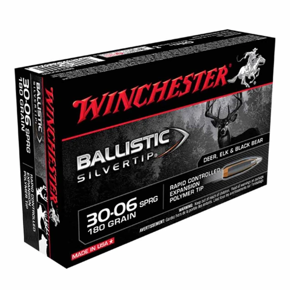 Winchester 30-06 Springfield 180 Grain Ballistic Silvertip Rifle Ammunition