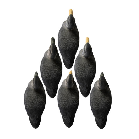 Higdon Battleship Super Magnum Foam Filled Black Duck Decoys - 6 Pack Top Image