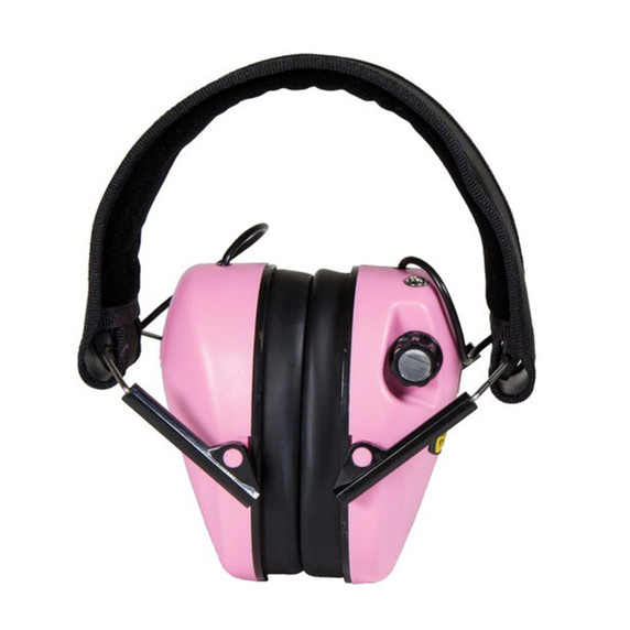 Caldwell E-Max Low Profile Electronic Hearing Protection, Pink Back Image