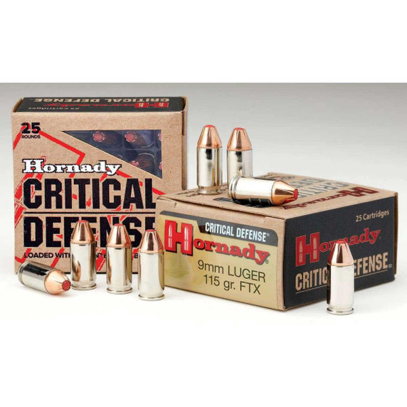 Hornady 9mm Luger 115 Grain FTX Critical Defense image