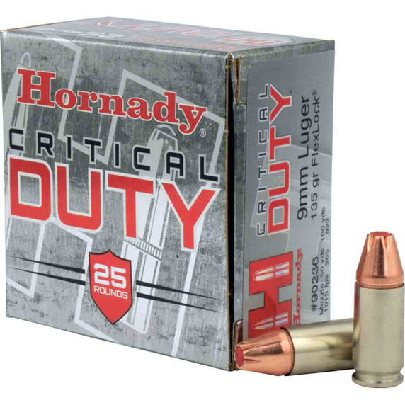 9mm+P Luger 124 gr FlexLock Critical Duty, Box of 25