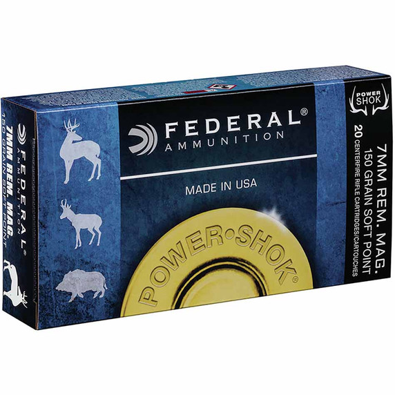 7mm Rem Mag 150 Grain JSP Power-Shok, Box of 20