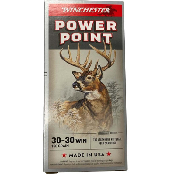 30-30 Winchester 150 Grain Power-Point Rifle Ammunition, Box of 20