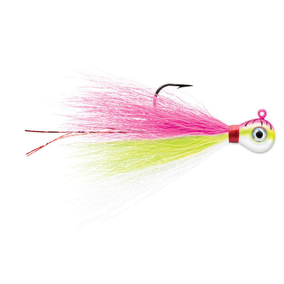 3/8oz Bucktail Jig - Fire Pink UV