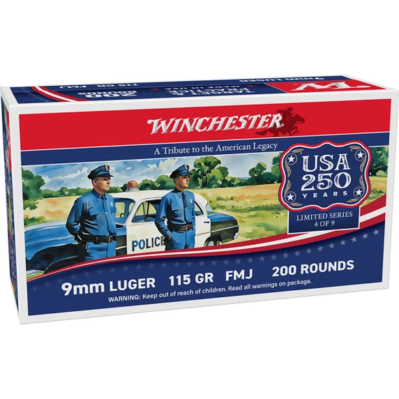 Winchester 9mm 115 Grain Full Metal 250 Year Anniversary Jacket Limited Series Target & Practice Range Pack