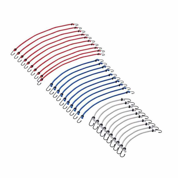 Focus-On Tools 30-Piece 12", 18" and 24" Bungee Cord Assortment Image