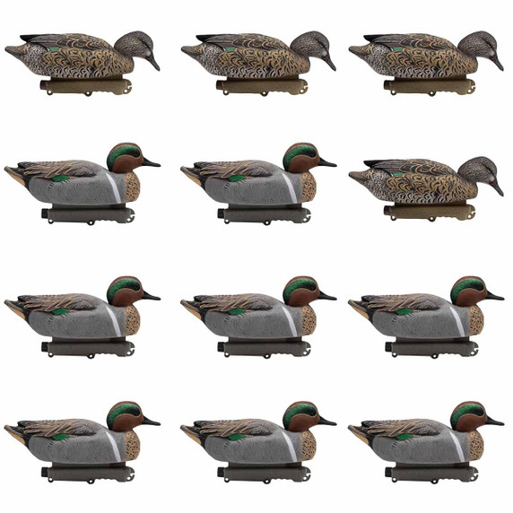 Final Approach HD Greenwing Teal Floater Duck Decoys - 12 Pack Image