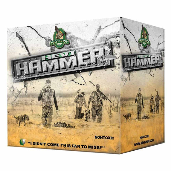 Box Image of the Hevishot Hevihammer 12 Gauge 3" 1 1/4oz 1500FPS Non-Toxic Waterfowl Shotgun Shells.