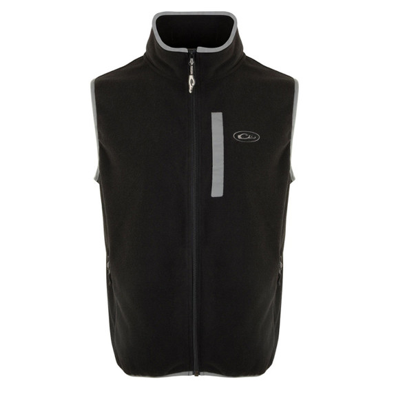 image of Camp Fleece Vest in Black/Charcoal.