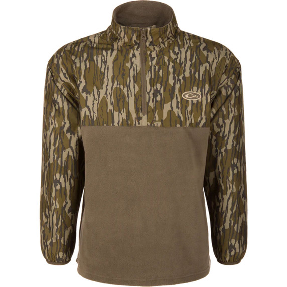 Drake Waterfowl MST 1/4 Zip Refuge Eqwader Jacket in Mossy Oak Original Bottomland