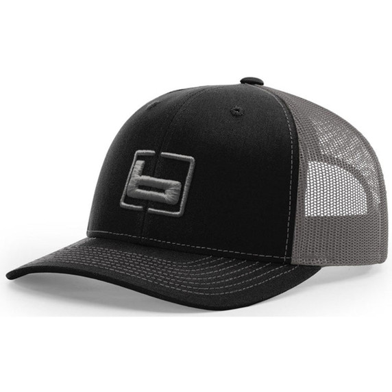 Banded Trucker Snapback Cap image in Black-Charcoal
