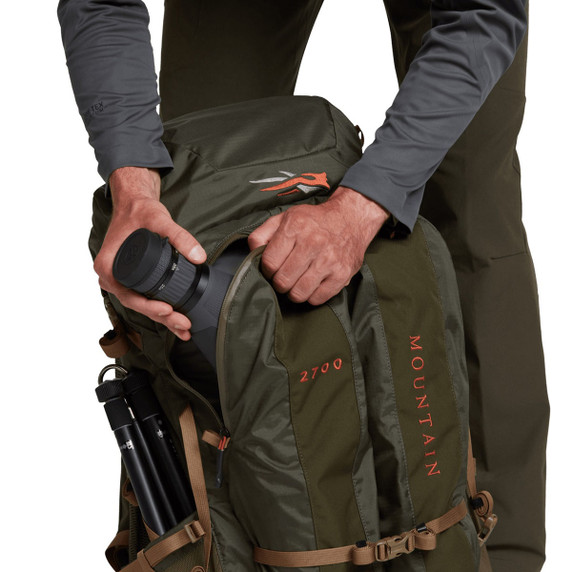 Sitka Mountain Hauler 2700 Hunting Pack Scope Pocket Image in Deep Lichen